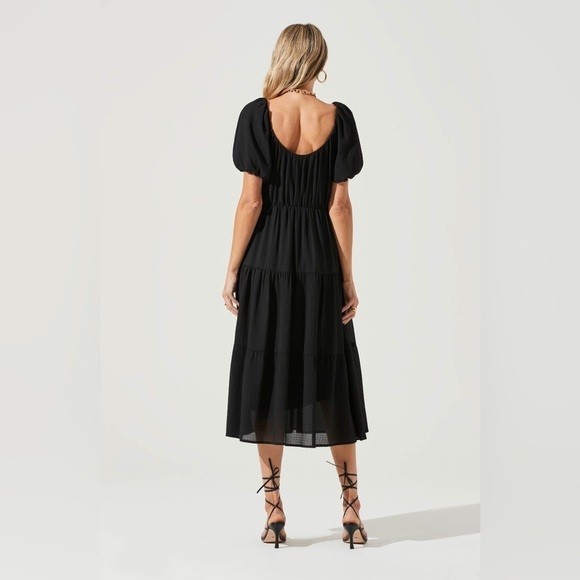 EUC- ASTR the Label - Smocked Tiered Midi Dress - size Medium - Picture 4 of 7